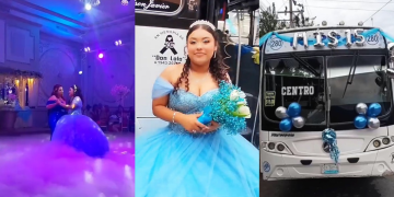 Quinceañera Regia Llega En Camión Urbano