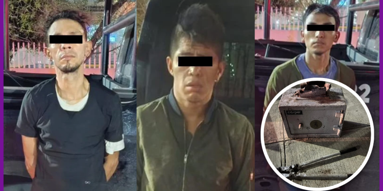 TRES DETENIDOS POR ROBO DE CAJA FUERTE Y PANTALLAS - VISION 360 - LA VISION 360 Policía De Monterrey Detiene A Tres Por Intento De Robo