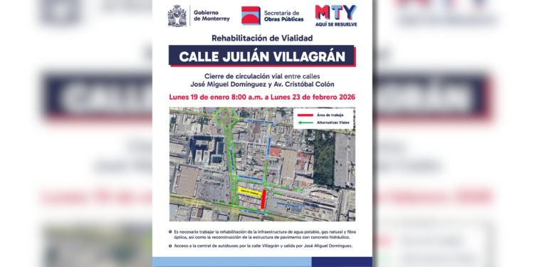 rehabilitación calle Villagrán - LA VISION 360 rehabilitación-calle-Villagrán-movilidad-urbana-concreto-hidráulico-Central-de-Autobuses-restricciones-viales