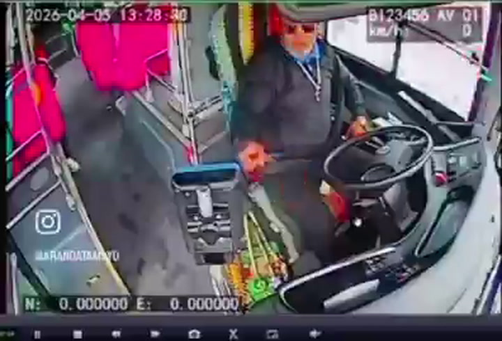 Capturas del video del chofer de la Ruta 228 antes de la agresión viral