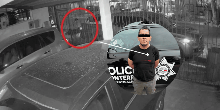 delincuente-violento-en-la-colonia-san-jose - LA VISION 360 la Policía de Monterrey controló a un sujeto furioso y posible Saqueador de carros