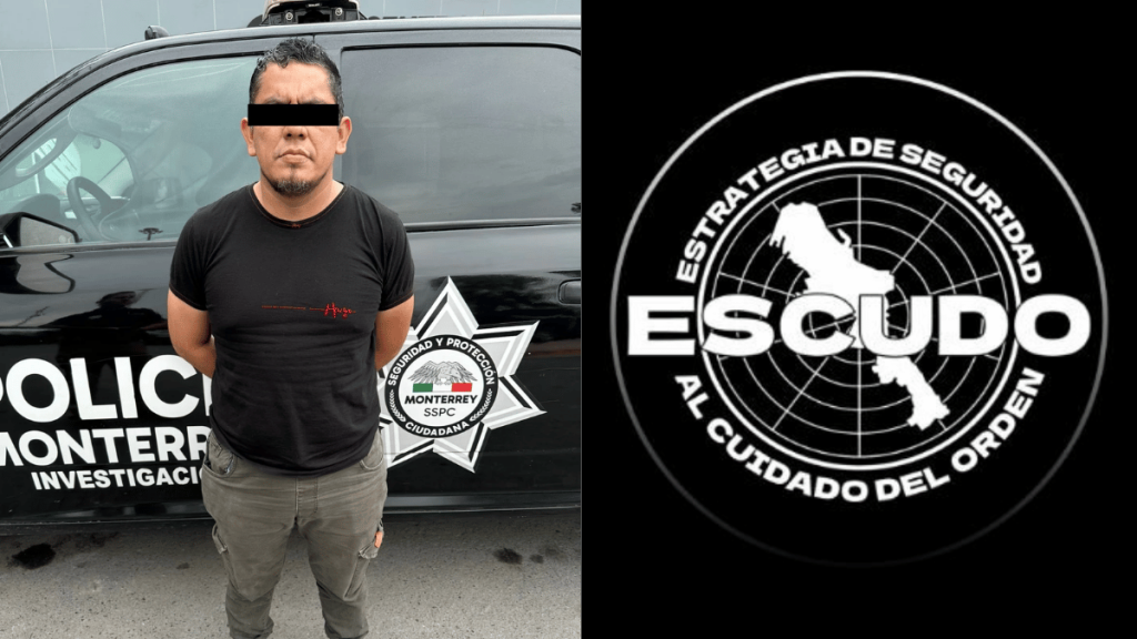 la-policia-de-monterrey-controlo-a-un-sujeto-furioso - LA VISION 360 el C4 de Monterrey delató a saqueador de carros